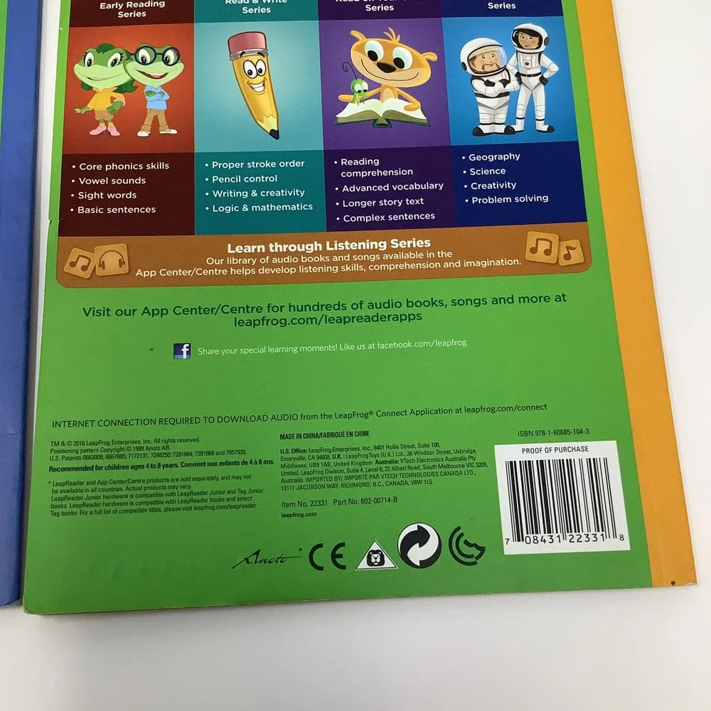 LeapFrog LeapReader Early Reading Books Lot 2‎ Best Job I Spy Sky Hardcover